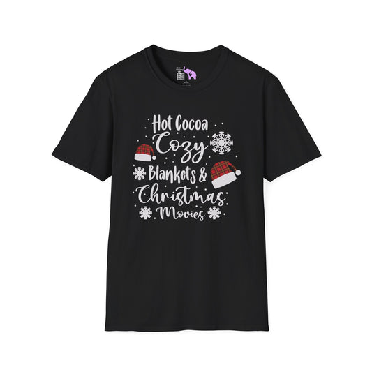 Hot Cocoa, Cozy Blankets & Christmas Movies Adult T-shirt