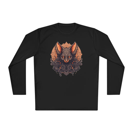 Creepy Bats Over Moon 12 Adult Long Sleeve Tee