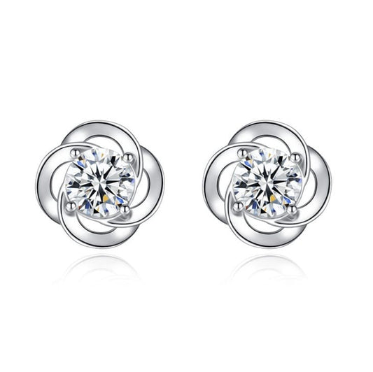 Sterling Silver Clover Earrings