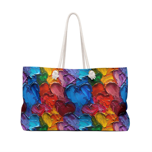 Palette Knife Hearts Weekender Bag