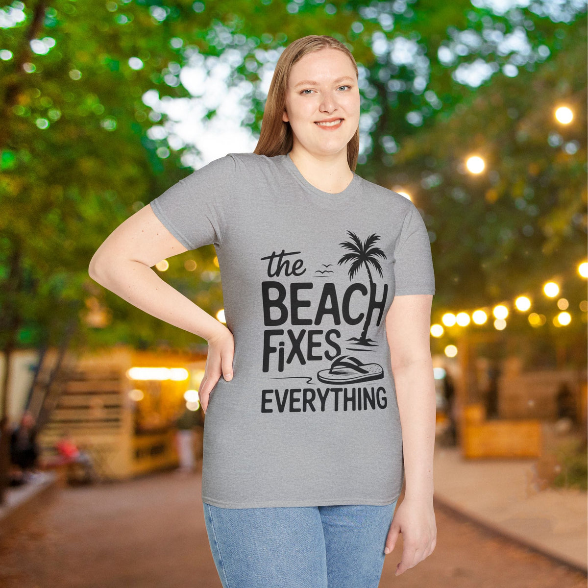 The Beach Fixes Everything Adult T-shirt