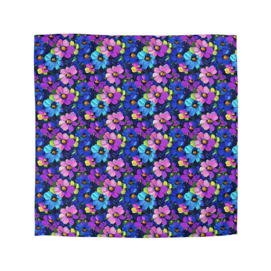 Watercolor Daisies Microfiber Duvet Cover