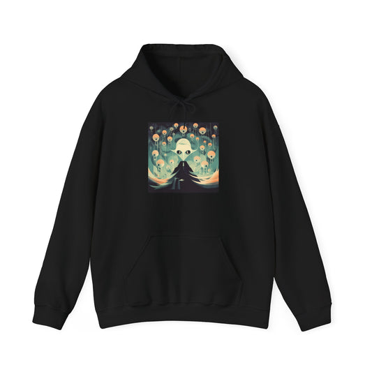 Creepy Ghost 10 Heavy Blend™ Hooded Sweatshirt