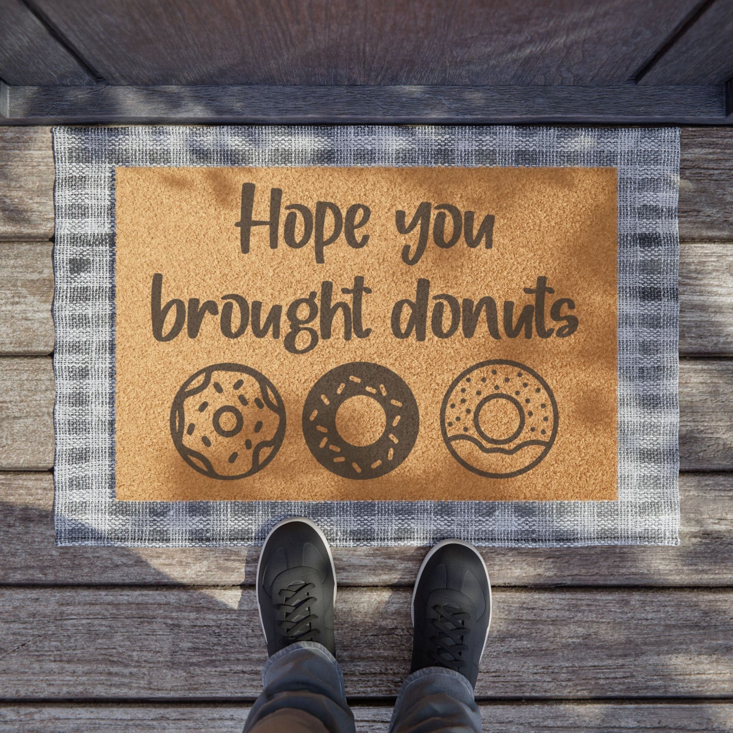 Hope You Brought Donuts Coconut Fiber Doormat