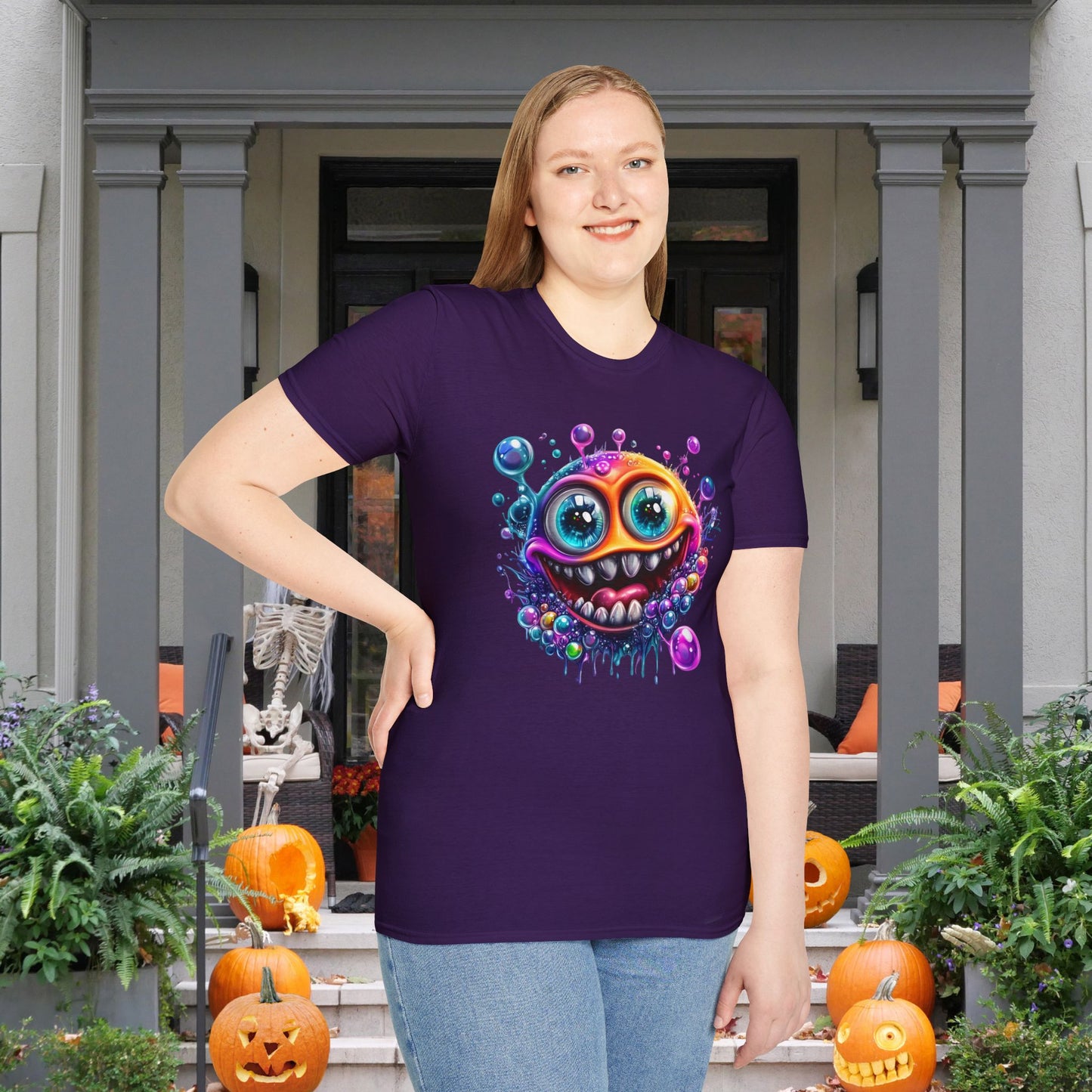 Bubbly Monster Adult T-shirt