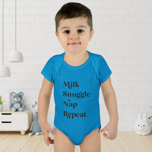 Milk Snuggle Nap Repeat Infant Onesie