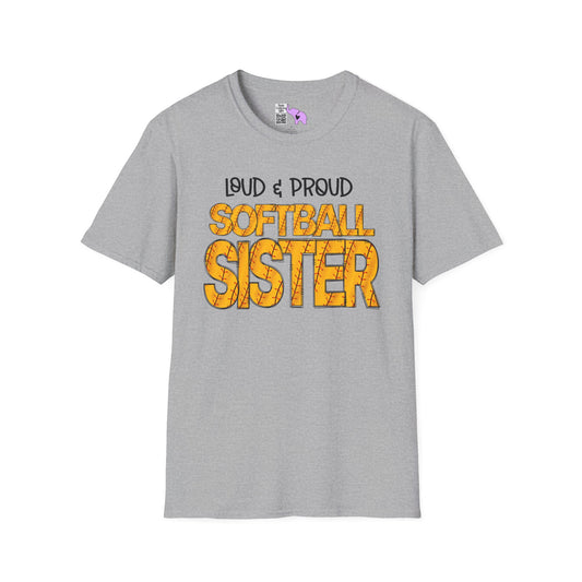 Loud & Proud Softball Sister Adult T-shirt