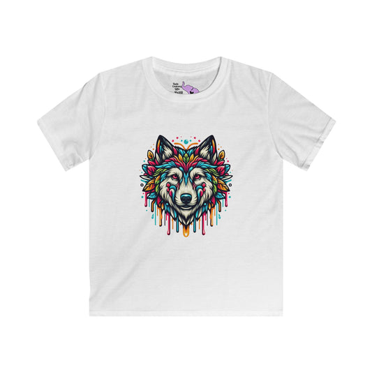 Colorful Wolf 2 Youth Softstyle Tee