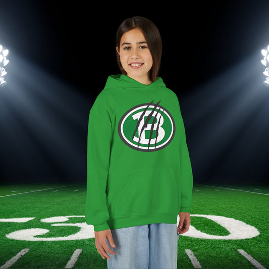 Brenham ISD Logo w/Claw Marks Youth Heavy Blend Hoodie