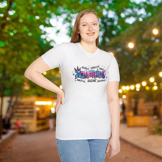 Aquarius Street Art Adult T-shirt