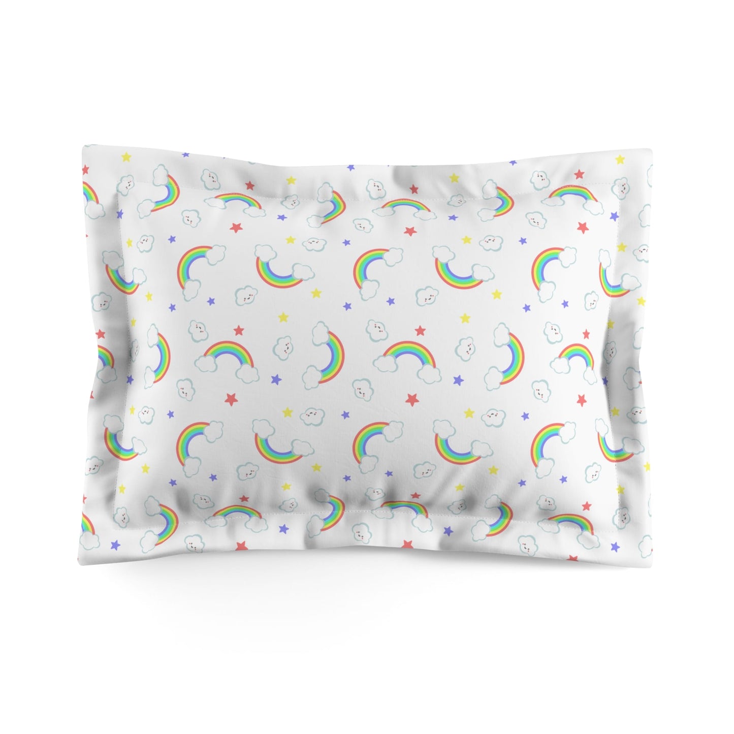 Rainbow Smiles & Stars Pillow Sham