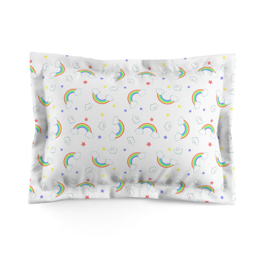 Rainbow Smiles & Stars Pillow Sham