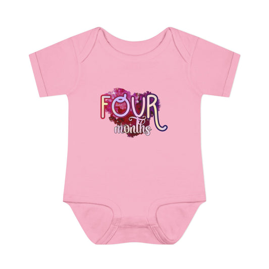 Stardust Baby Milestone Bodysuit-Four Months