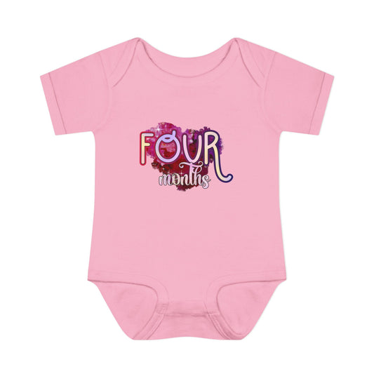 Stardust Baby Milestone Bodysuit-Four Months