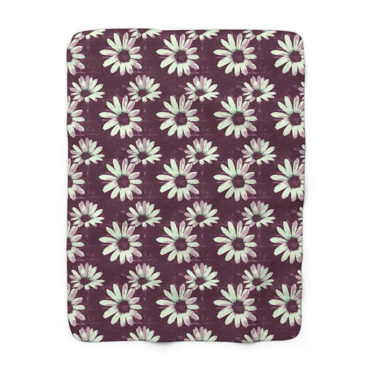 Purple Tide Petals Fleece Blanket