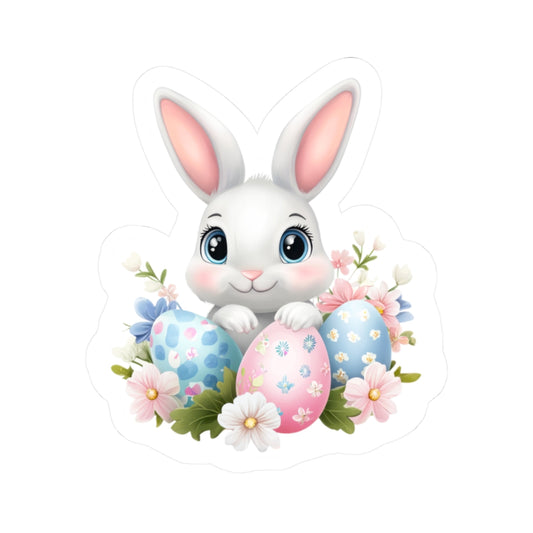 Adorable Easter Bunny Kiss-Cut Stickers