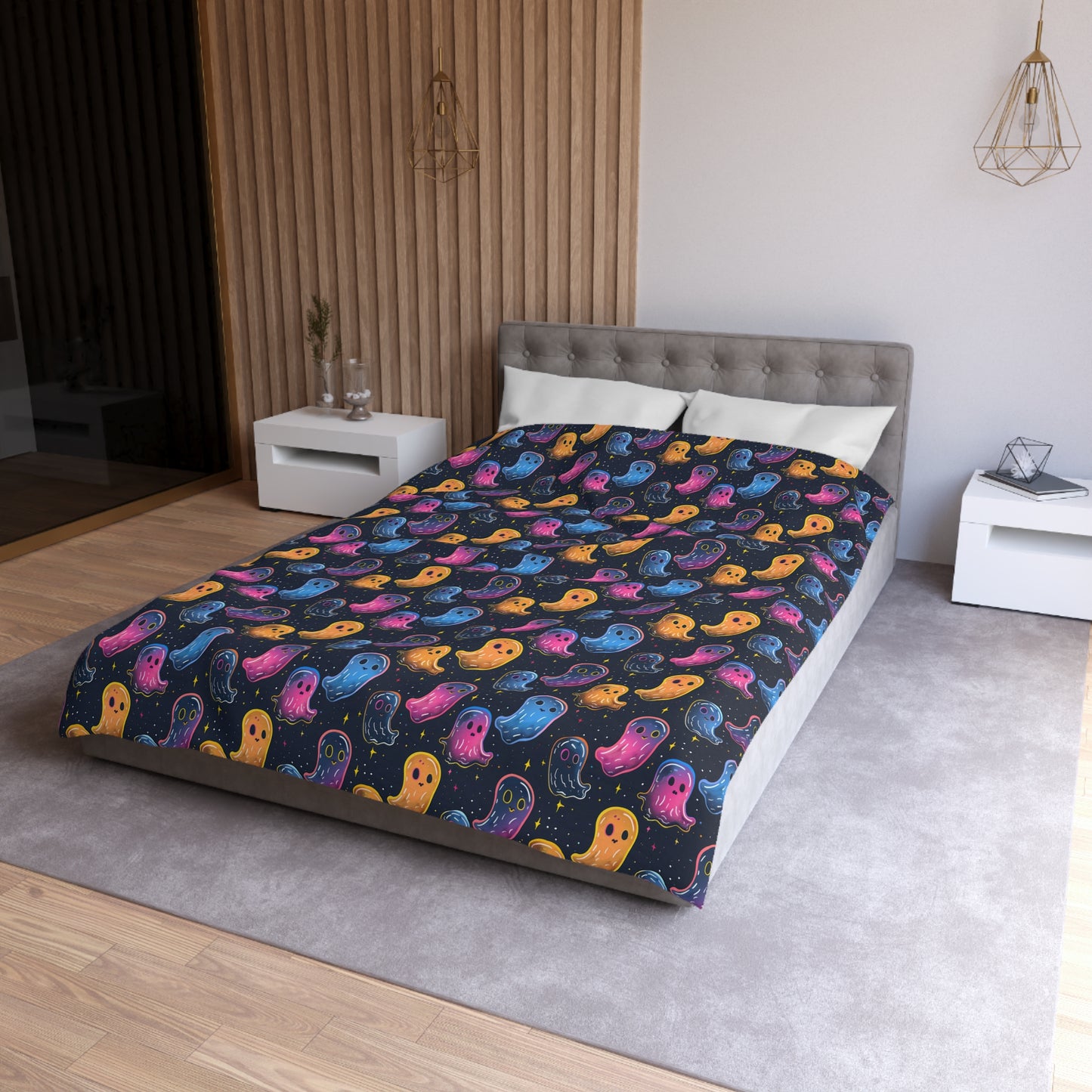 Neon Haunters Microfiber Duvet Cover