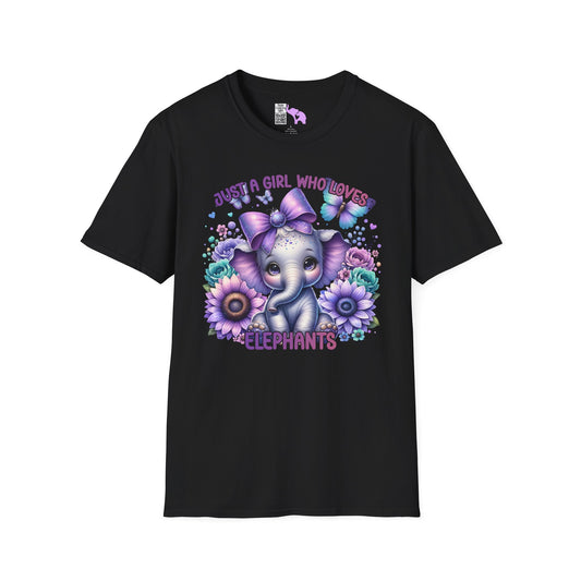 Just A Girl Who Loves Elephants Adult T-shirt