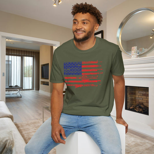 Gun Flag Adult T-shirt