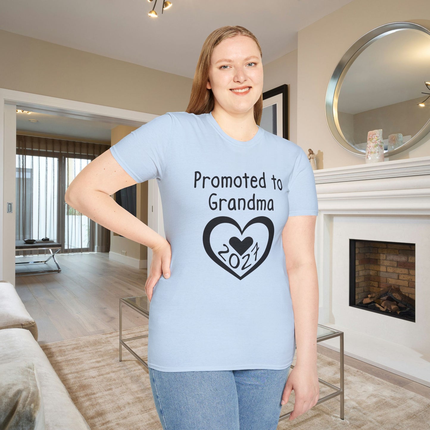 Promoted To Grandma 2027 Adult T-shirt