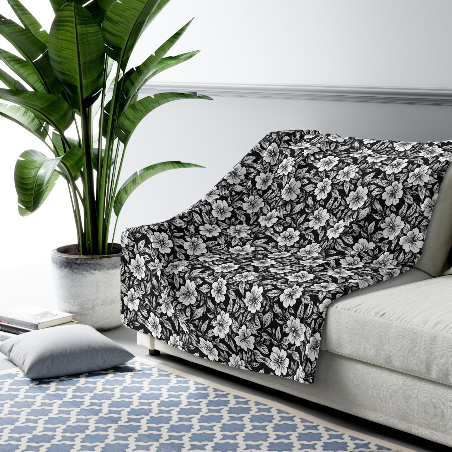 Monochrome Paradise Bloom Basic Bedding Set