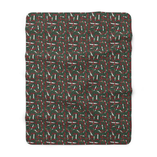 Holiday Brushstrokes Fleece Blanket