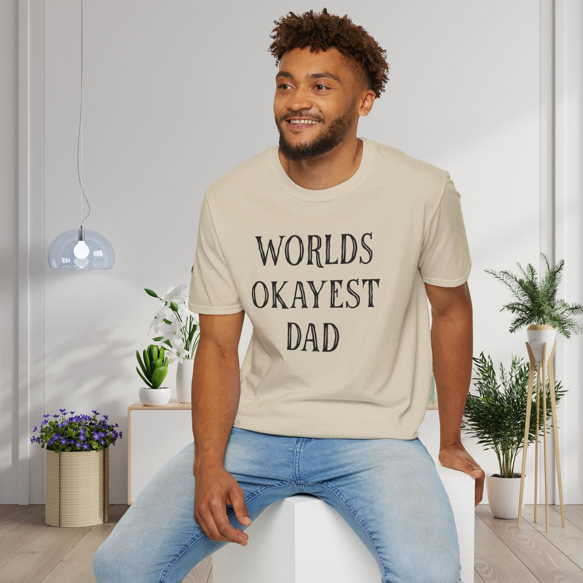 Worlds Okayest Dad Adult T-shirt