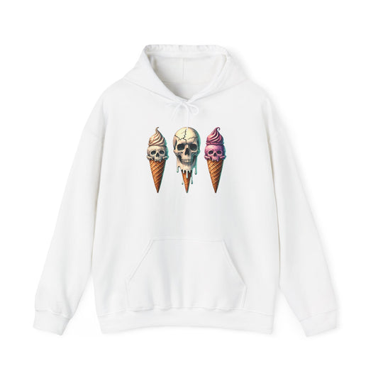 Ice Cream Cone Skull Heavy Blend™ Hooded Sweatshirt
