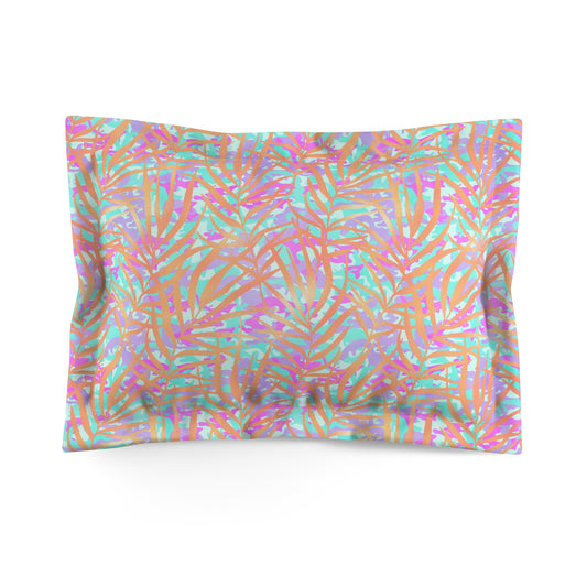 Tropical Sunset Palms Microfiber Pillow Sham