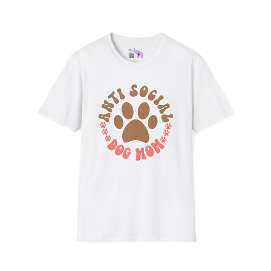 AntiSocial Dog Mom Adult T-shirt