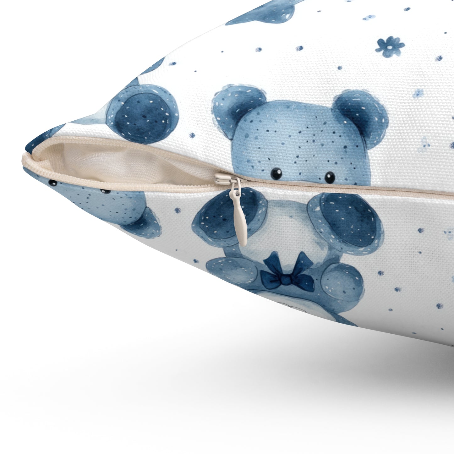 Blue Bear Hugs Throw Pillow
