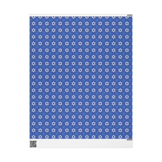 Star of David 4 Hanukkah Wrapping Paper