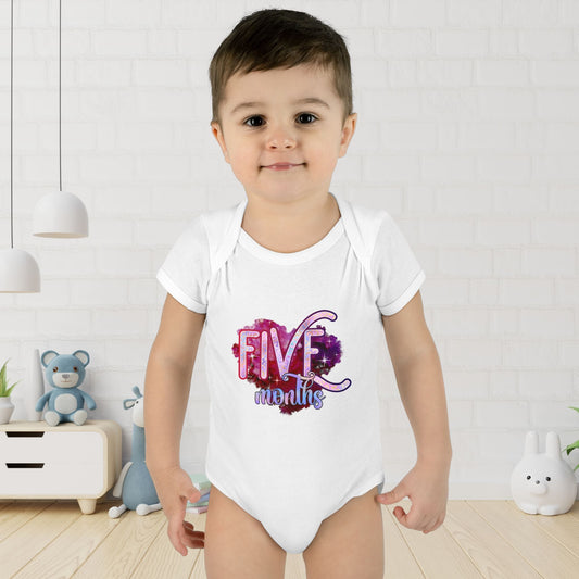 Stardust Baby Milestone Bodysuit-Five Months