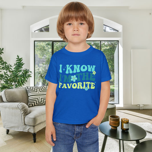 I Know I'm The Favorite Heavy Cotton™ Toddler T-shirt