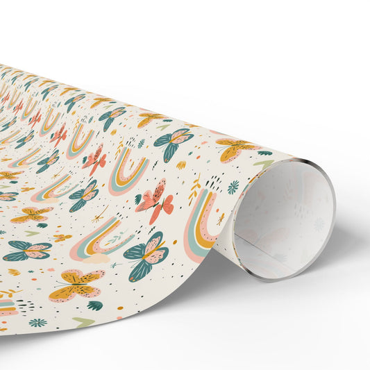 Whispering Wings & Rainbows Wrapping Paper