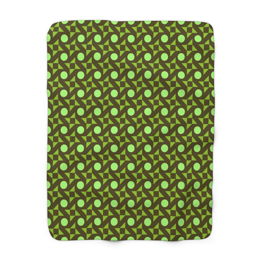 Pistachio Pinwheels Fleece Blanket