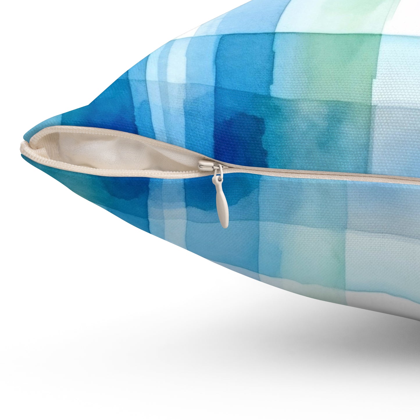 Ocean Sunset Plaid Throw Pillow