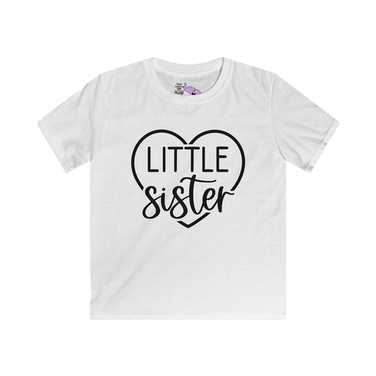 LIttle Sister (Heart) Youth Softstyle Tee