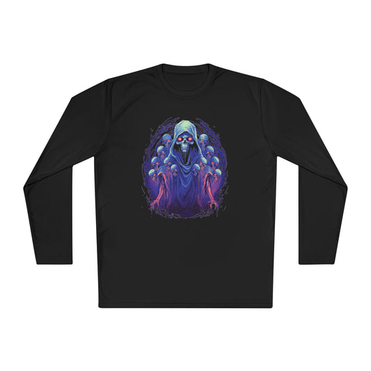 Creepy Ghost Skulls Adult Long Sleeve Tee