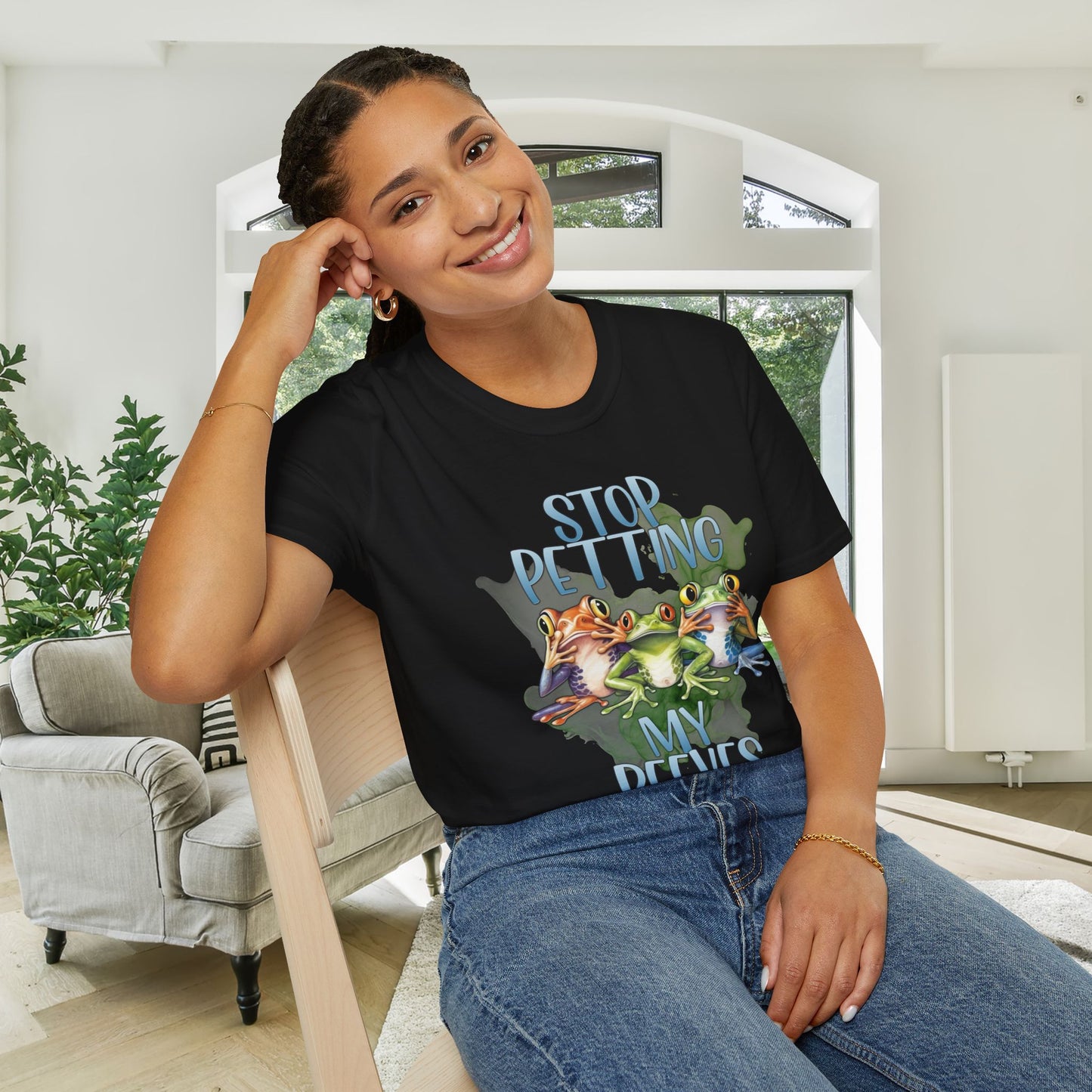 Stop Petting My Peeves (Frogs) Adult T-shirt