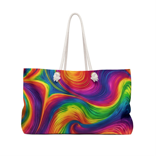 Vibrant Swirl Weekender Bag - Colorful Travel Tote for Adventures & Getaways