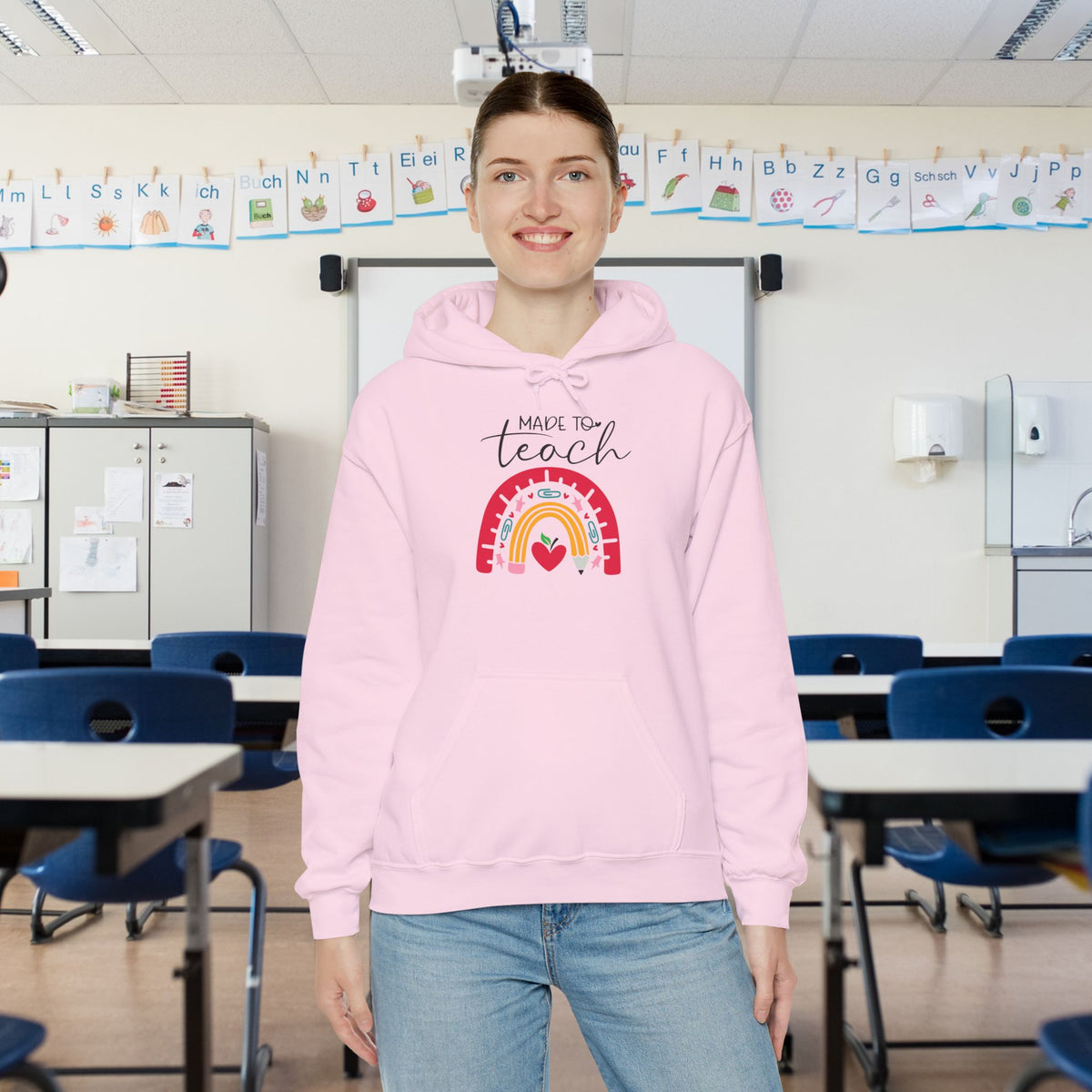 Made to Teach Rainbow Adult Heavy Blend™ Hoodie