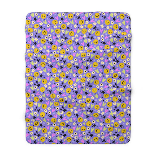 Happy Little Things Fleece Blanket
