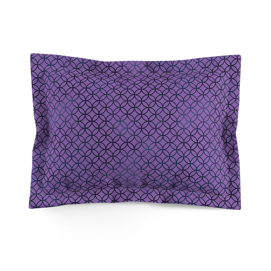 Geometric Circles & Diamonds Microfiber Pillow Sham