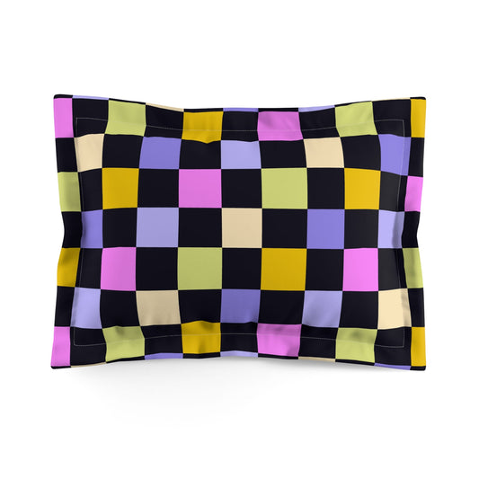 Joyful Checkerboard Pillow Sham