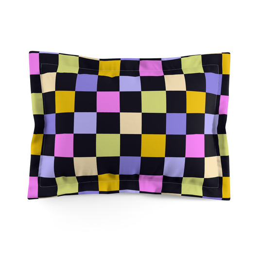 Joyful Checkerboard Pillow Sham