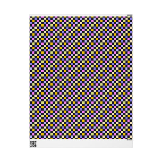 Joyful Checkerboard Gift Wrap