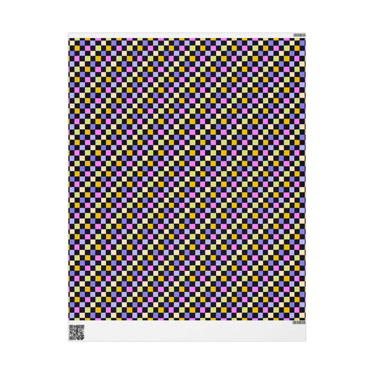 Joyful Checkerboard Gift Wrap