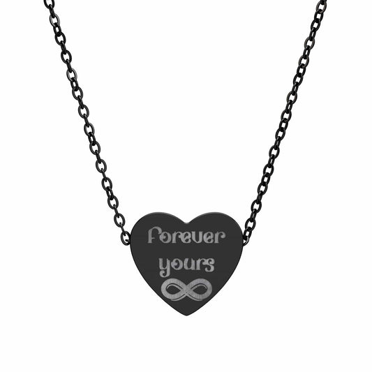 Infinity Duet Personalized Engraved Heart Necklace