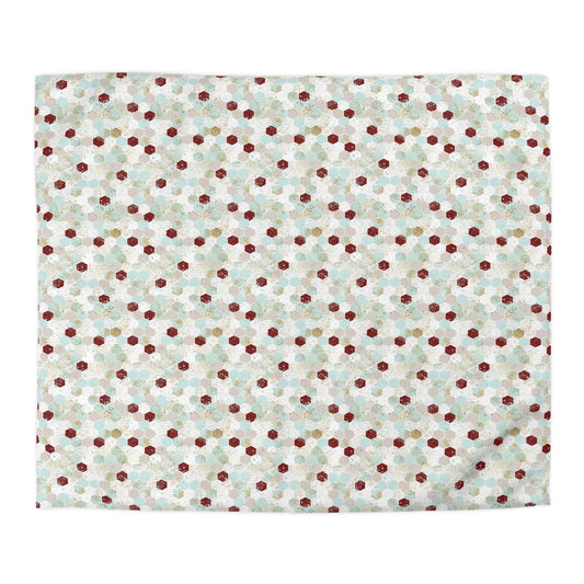 Love Letters & Honeycomb Microfiber Duvet Cover